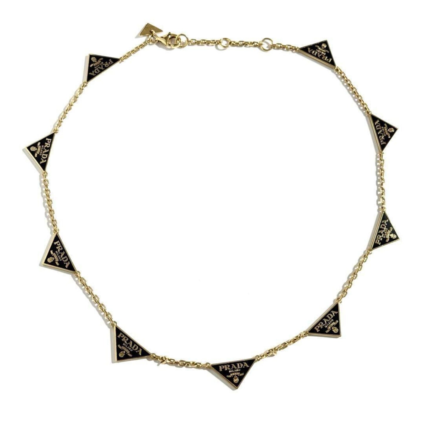 Prada Women's Enamel Metal Necklace Pendant