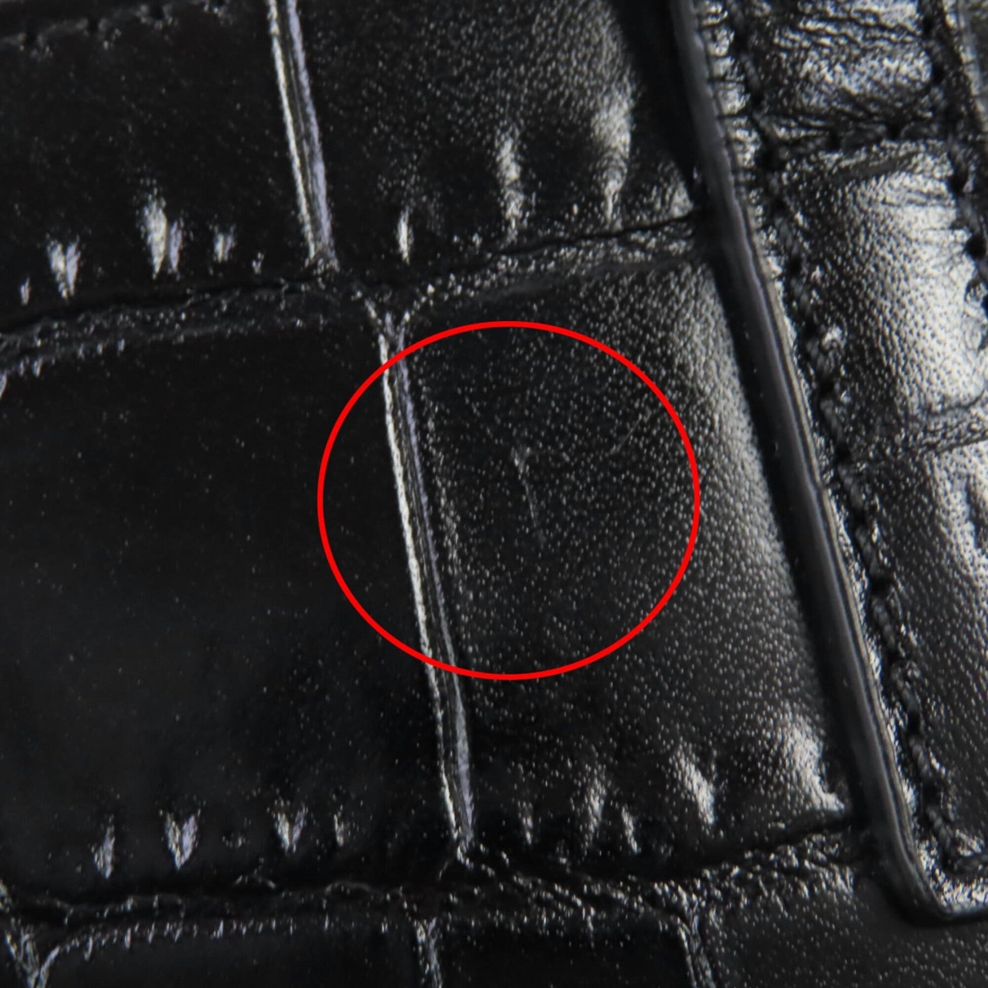 SAINT LAURENT 712367 Mini Toy Shopping Leather Crocodile Embossed 2-Way Handbag/Shoulder Bag, Black, with Box and Dust Made in Italy, Women's — Like New