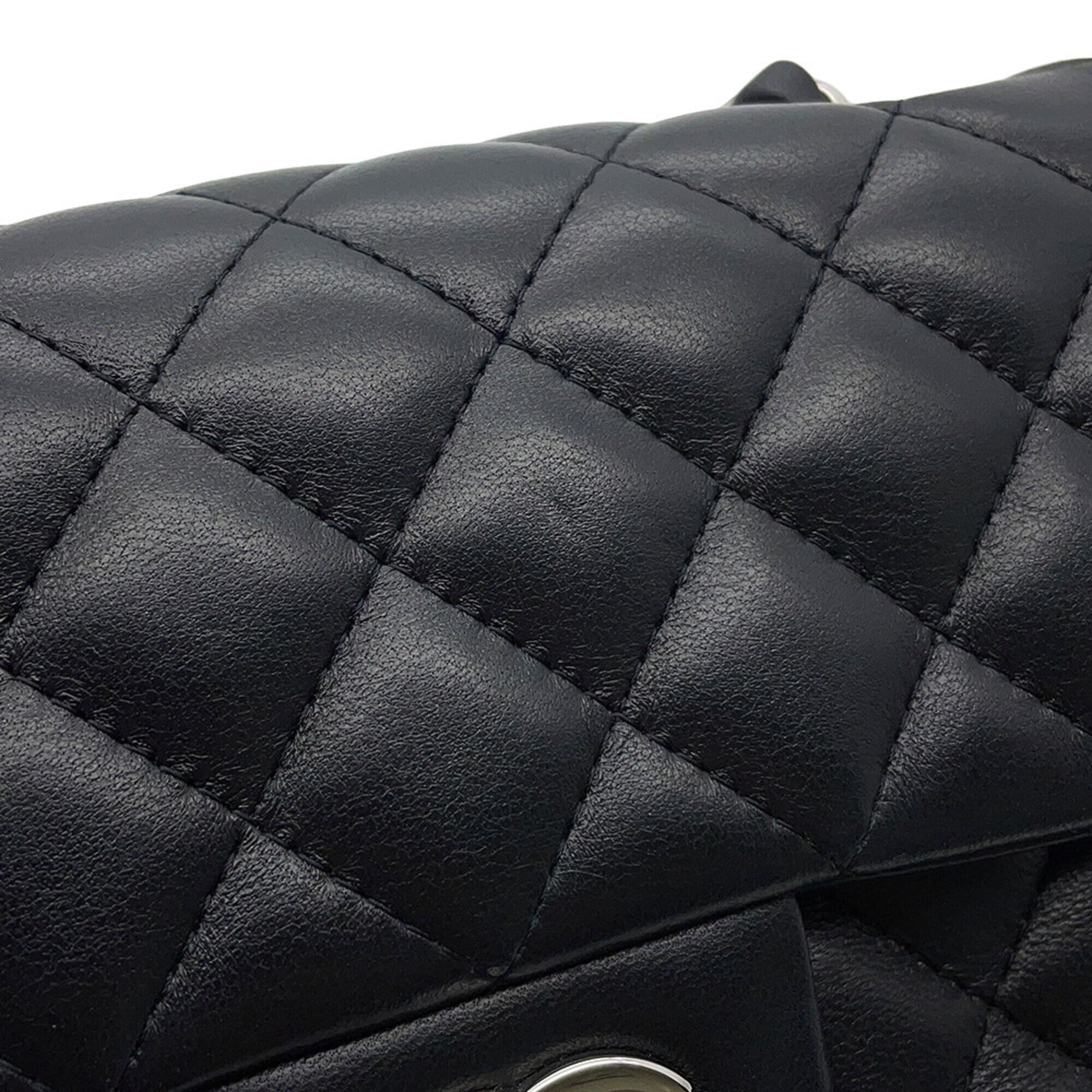Chanel Chain Shoulder Bag Mini Matelassé 20 Coco Mark Lambskin A69900 CHANEL Black Handbag Women's — Like New