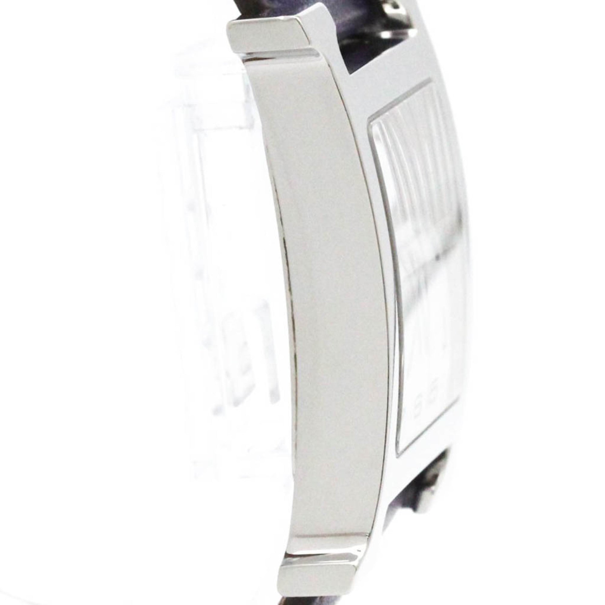 HERMES H Wach Steel Leather Quartz Mens Watch HH1.810 Polished — Very Good