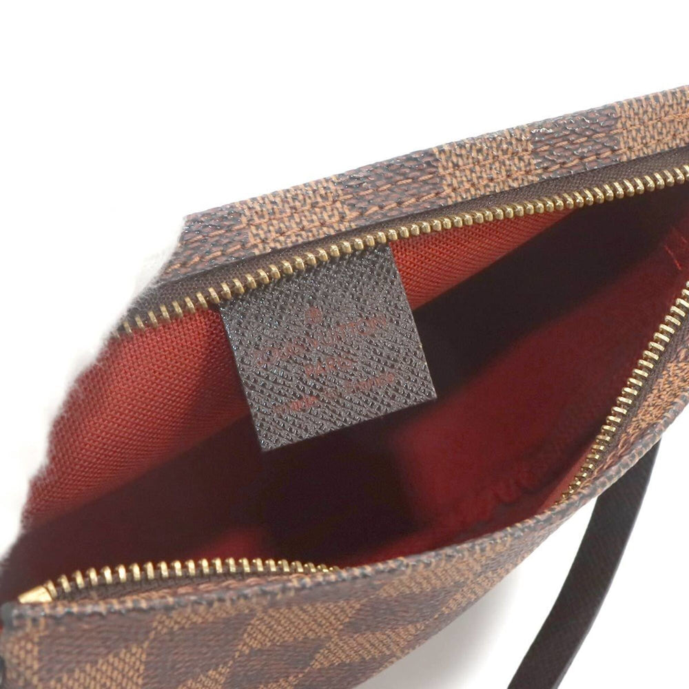 Louis Vuitton Damier Trouse Makeup Handbag Pouch Ebene N51982 Bag — Like New