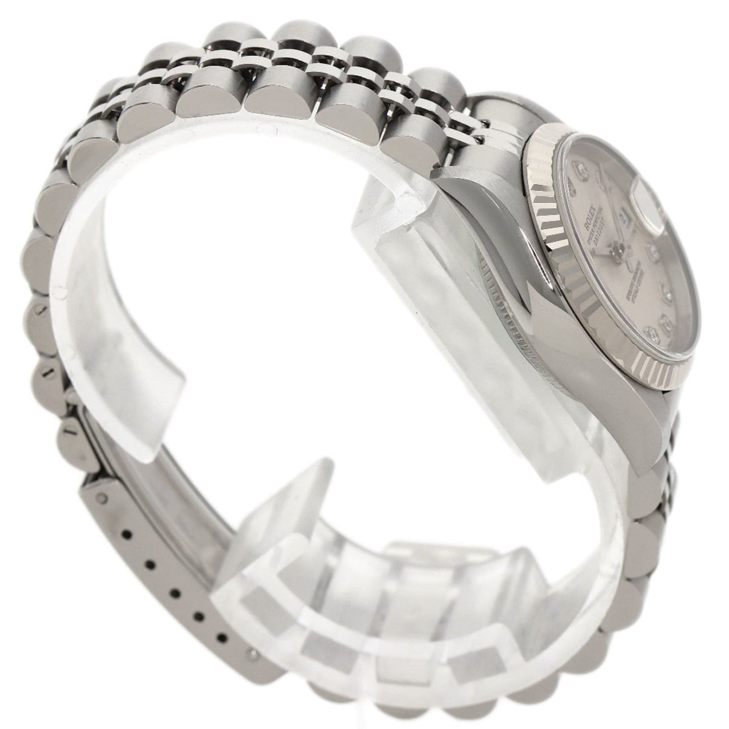 Rolex 79174 Datejust 10P Diamond Watch Stainless Steel/SS/18K White Gold Women's ROLEX