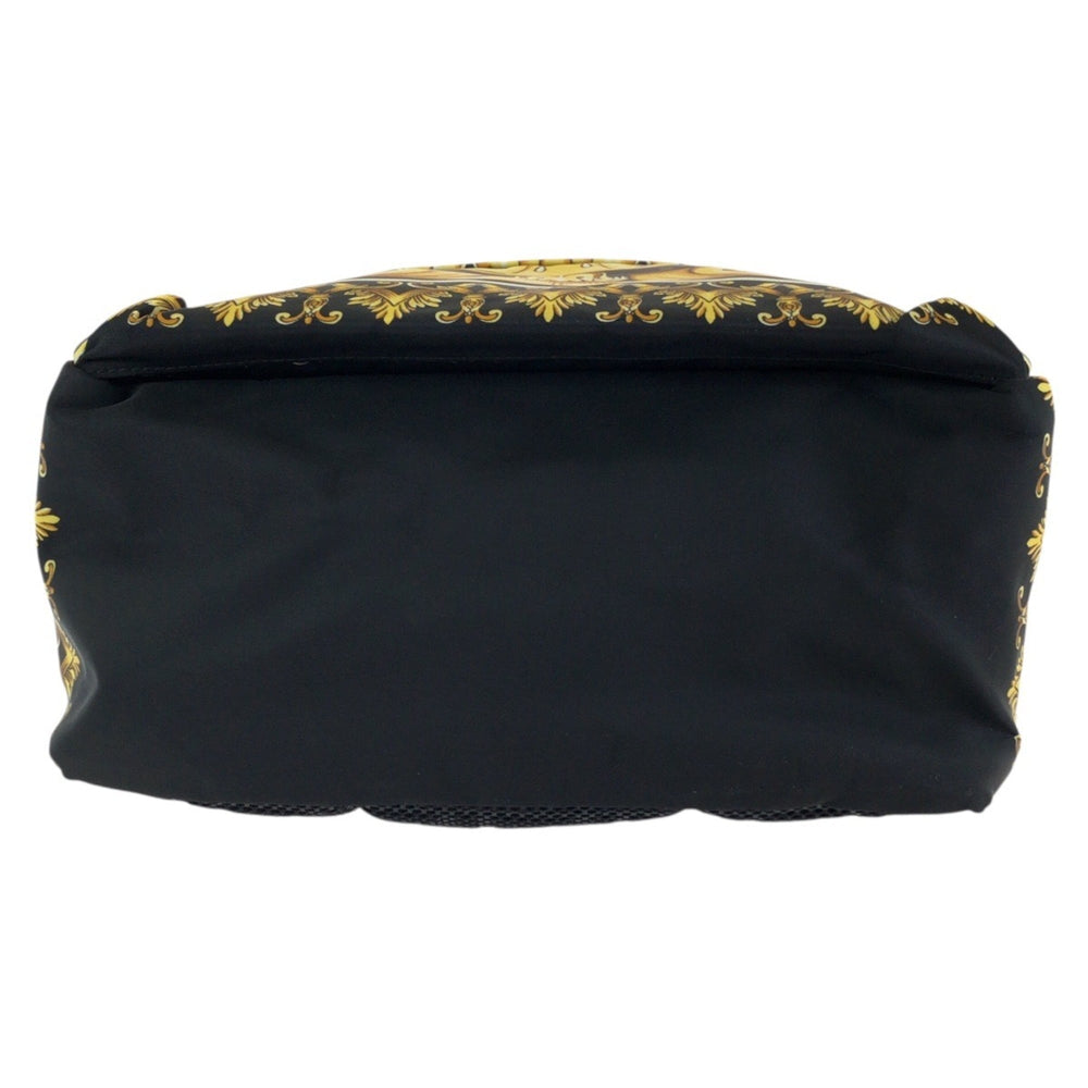 FENDI x VERSACE Backpack (7VZ066) - Black, Brown, Yellow, Gold Hardware, Nylon, Women's — Like New