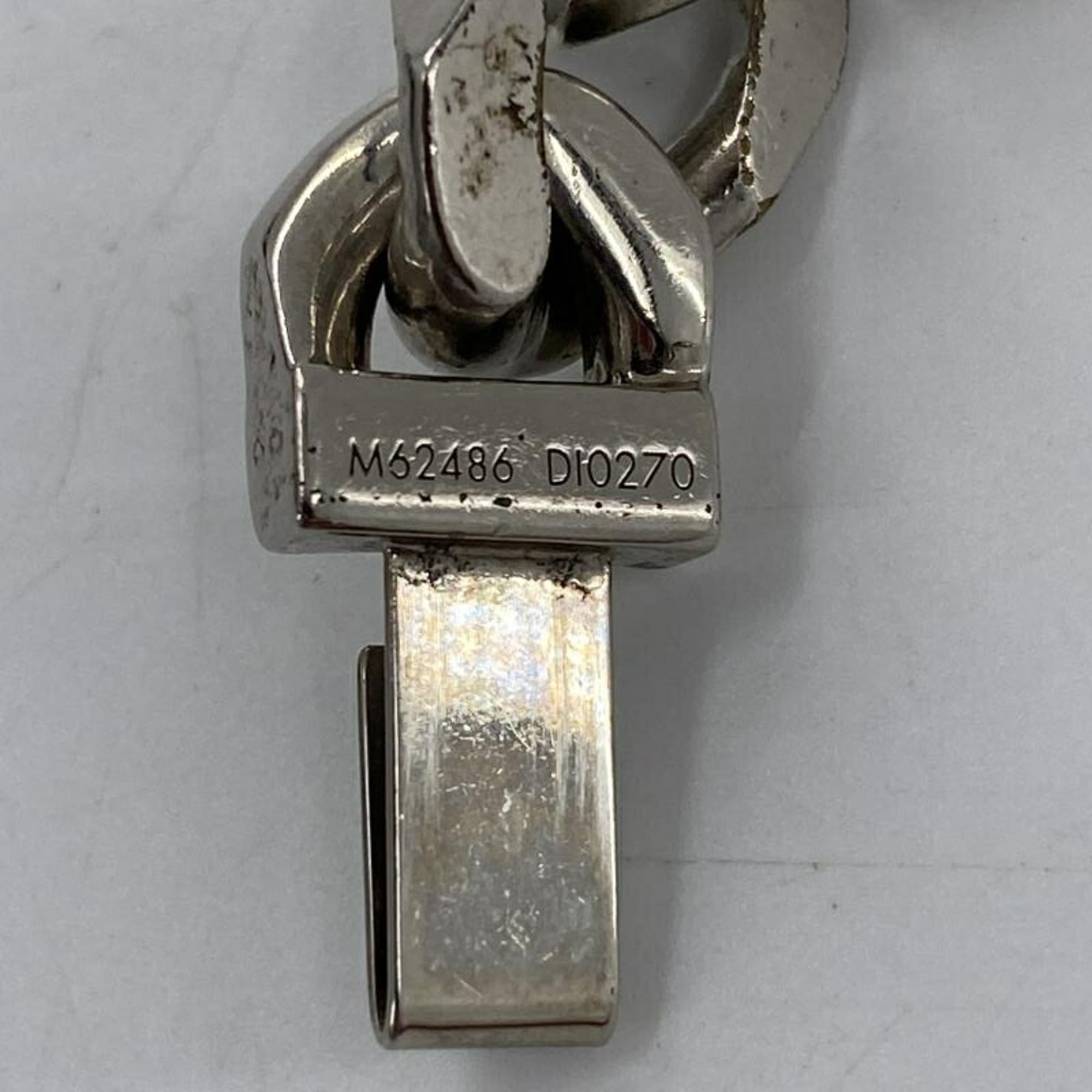 LOUIS VUITTON Chain Bracelet M62486 Monogram Silver Louis Vuitton