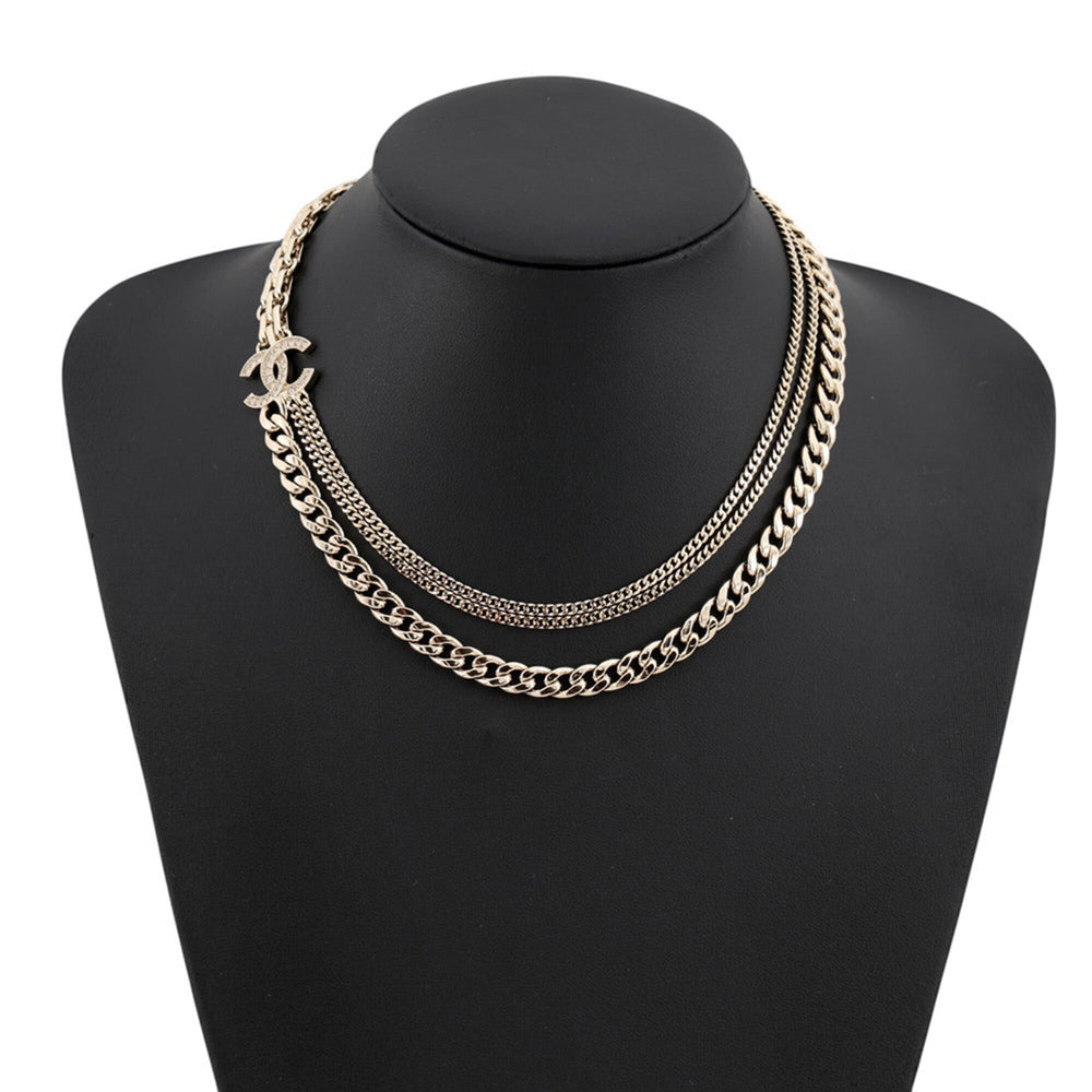 Chanel Necklace Coco Mark Rhinestone B25 K ABG553 CHANEL Women's NECKLACE — Like New