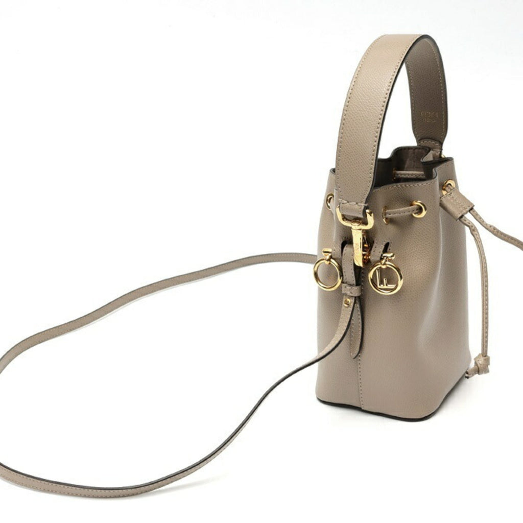 FENDI Mon Tresor Shoulder Bag 8BS010 Leather Beige (Greige) S-159750