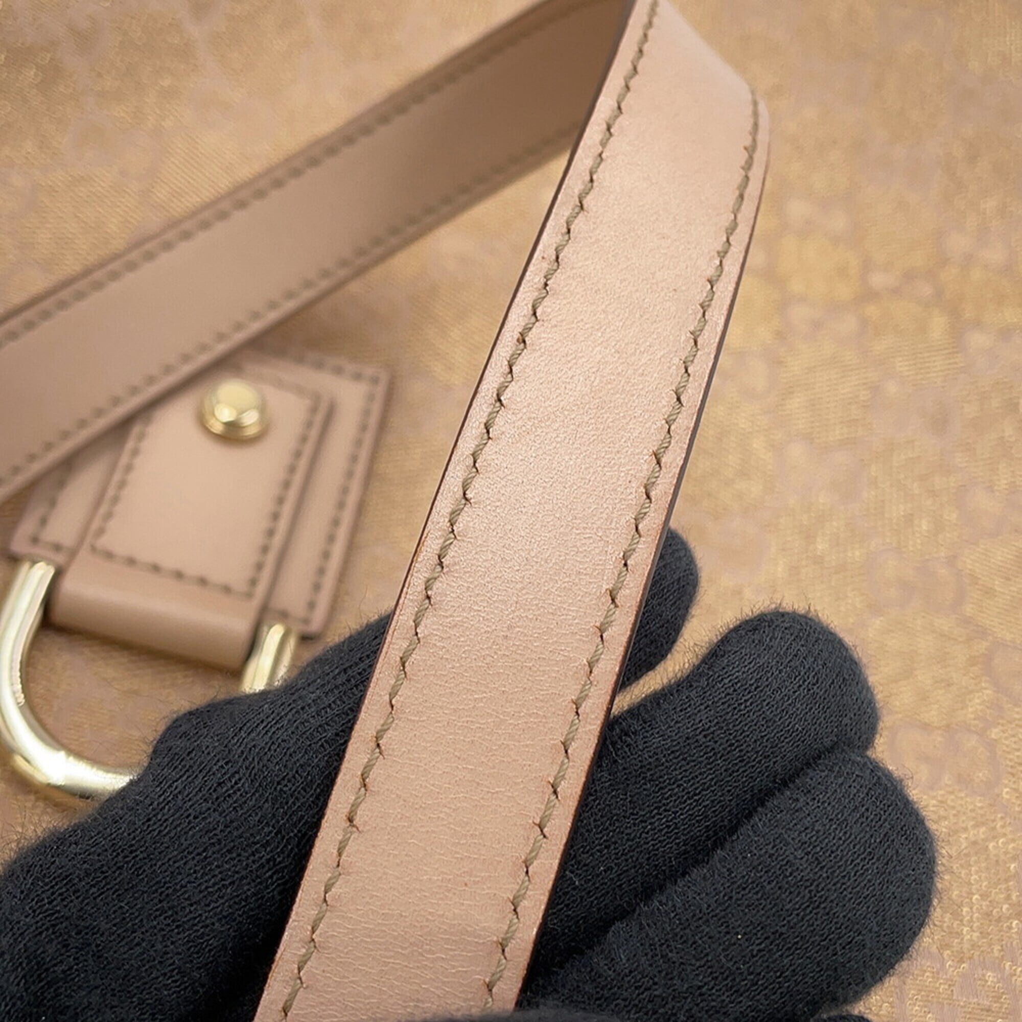 Gucci Shoulder Bag GG Canvas Abbey Leather 131326 GUCCI Handbag — Like New