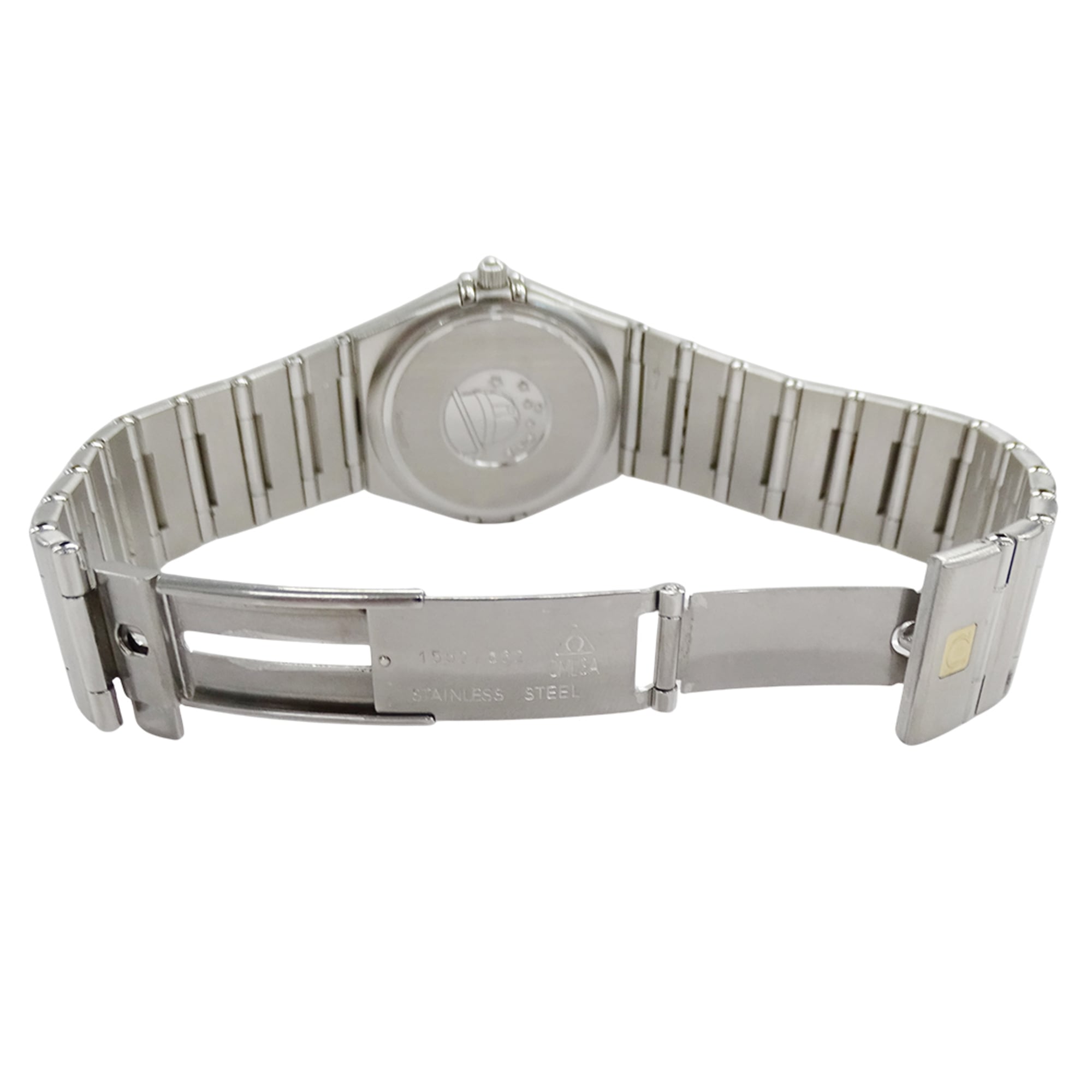 Omega Constellation 1512.40 Men's Watch, Brand Name, Date, Quartz, Stainless Steel (SS), Silver/Navy — Good