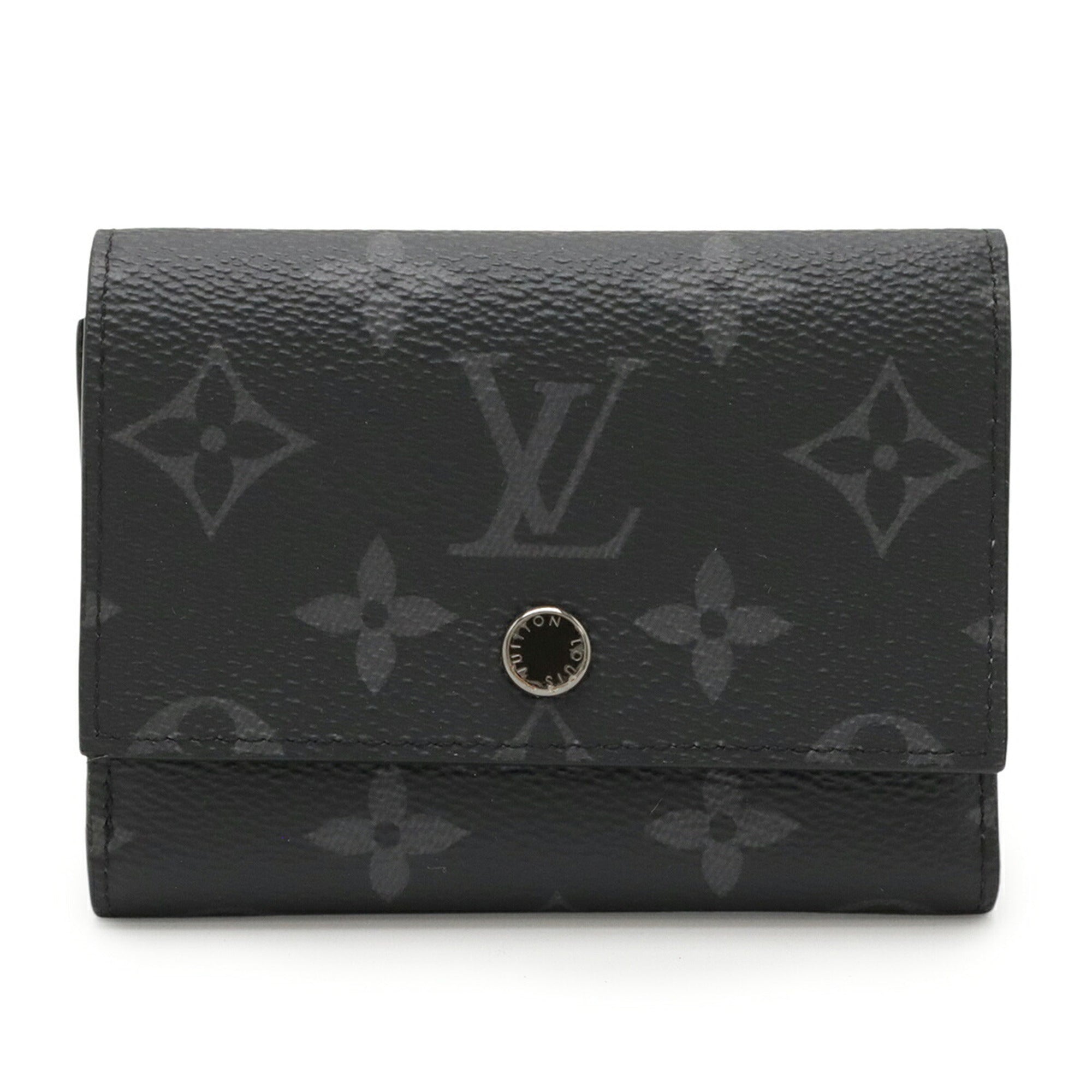 LOUIS VUITTON Monogram Eclipse Victor Tri-fold Wallet M12598