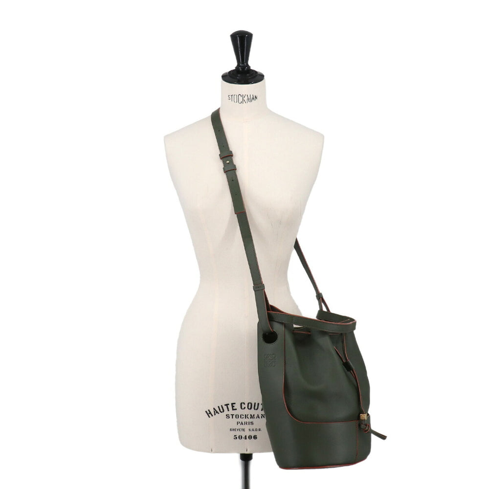 Loewe Balloon Small Shoulder Handbag, Leather, Green, Gold Hardware — Like New