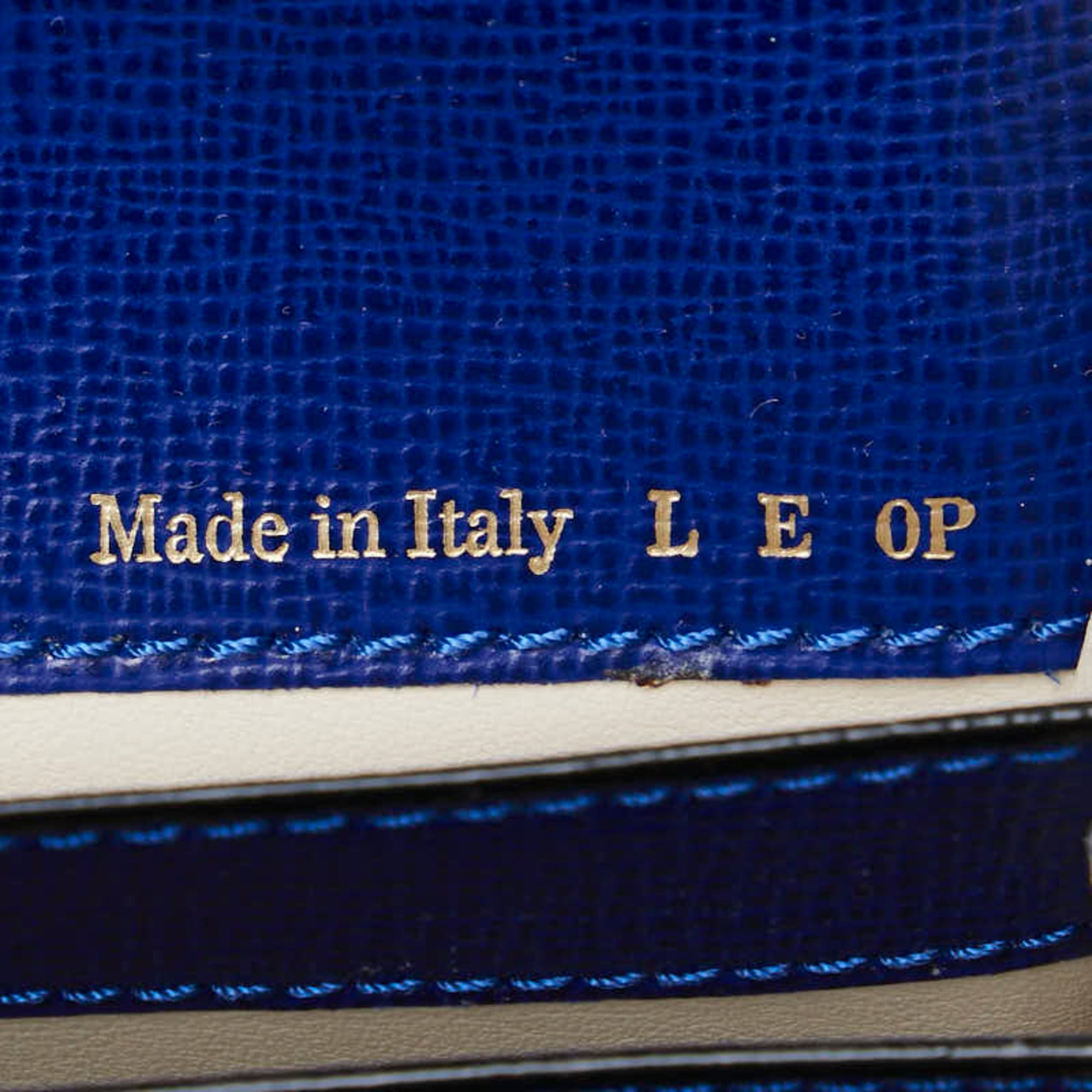 Valextra Men's Blue Leather Long Wallet