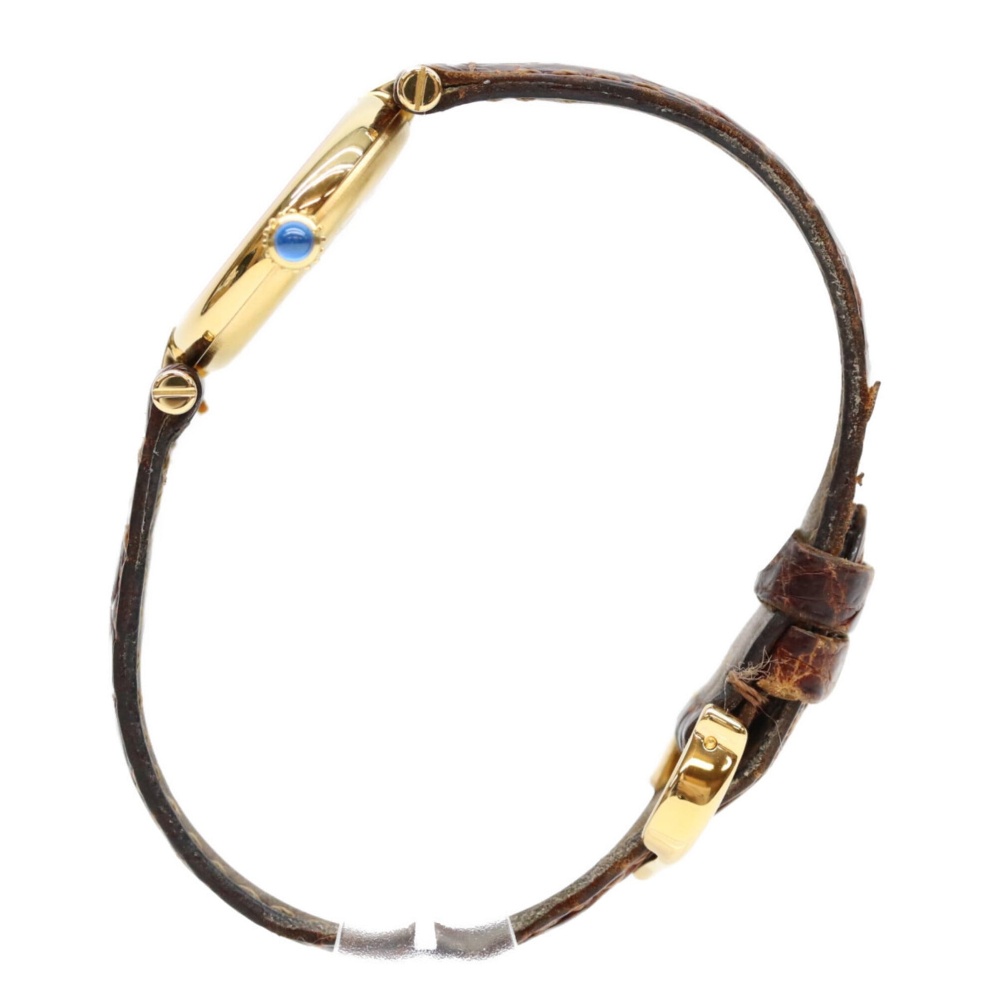 Cartier Must Vendôme SM Vermeil Quartz Watch with Roman Numerals, Gold and Ivory Dial, Ladies' — Very Good