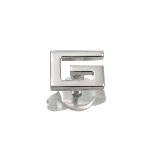Gucci 18K White Gold 750 Logo Earring (Single Ear)