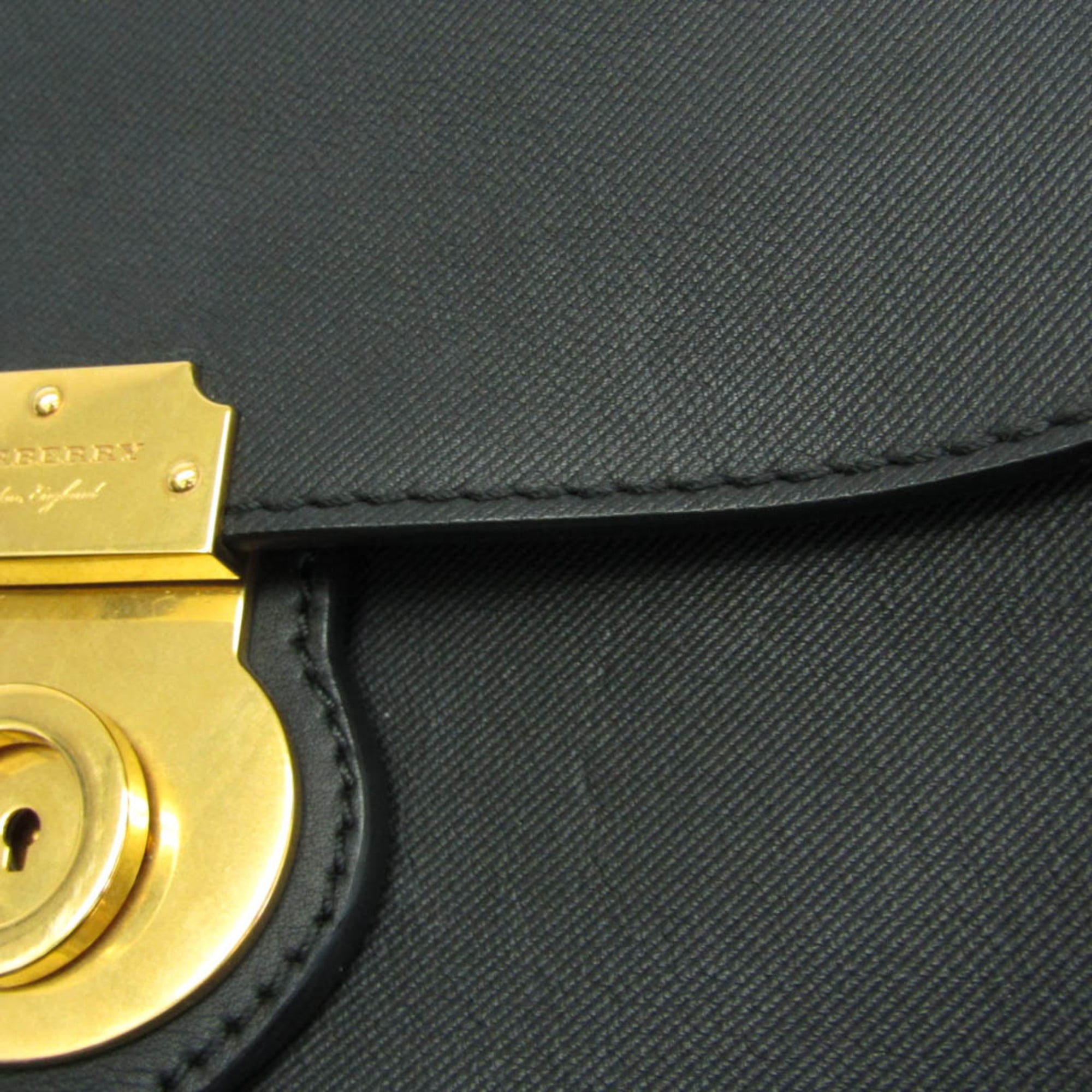 Burberry 4054220 Women's Leather Handbag,Shoulder Bag Black