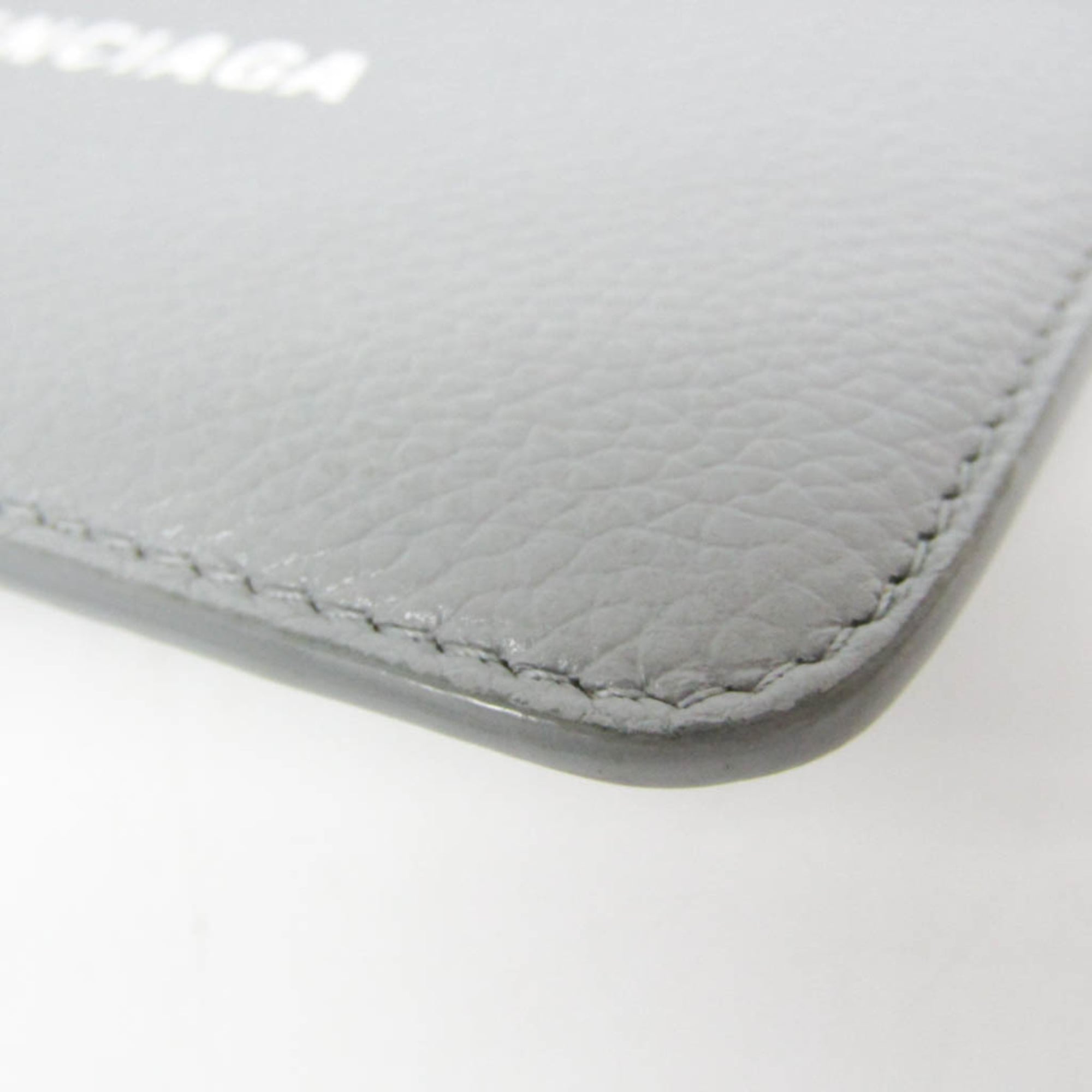 Balenciaga Coin Card Holder 637130 Women,Men Leather Coin Purse/coin Case Gray