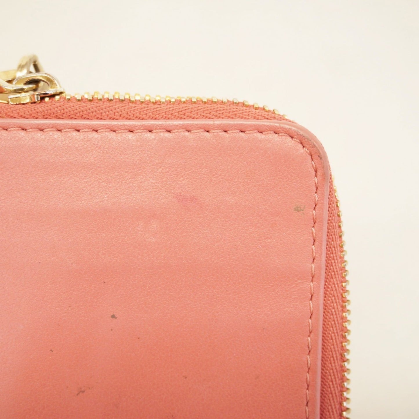 Christian Dior Cannage Leather Wallet/Coin Case, Pink, Women's