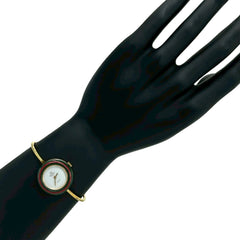 GUCCI Vintage Changeable Bezel Sherry Line GP Quartz Wristwatch Gold 32094 — Good