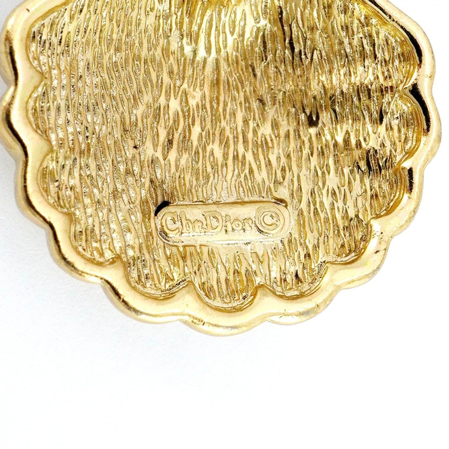 Christian Dior Shell Motif Necklace, GP Plated Gold, Cream, Women's