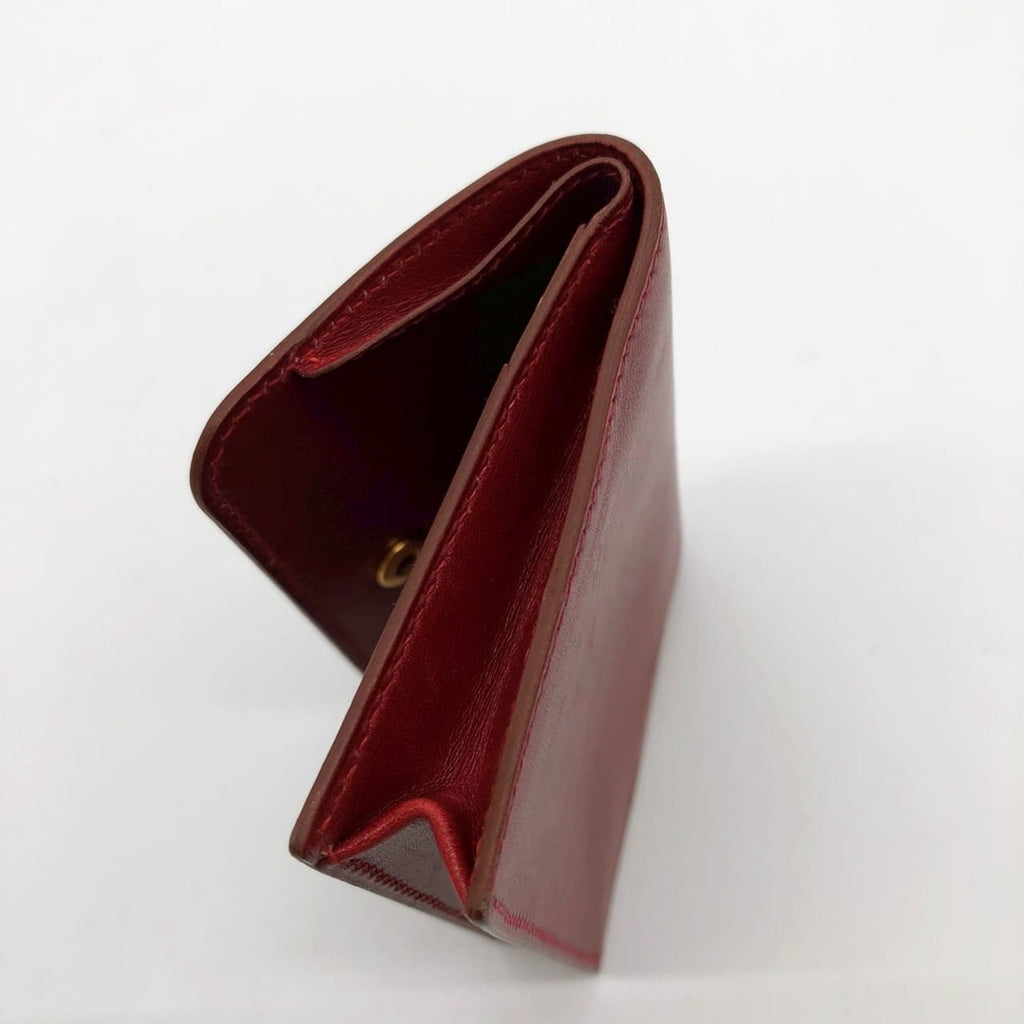 HERMES Serie coin case, purse, card leather, red, for men and women