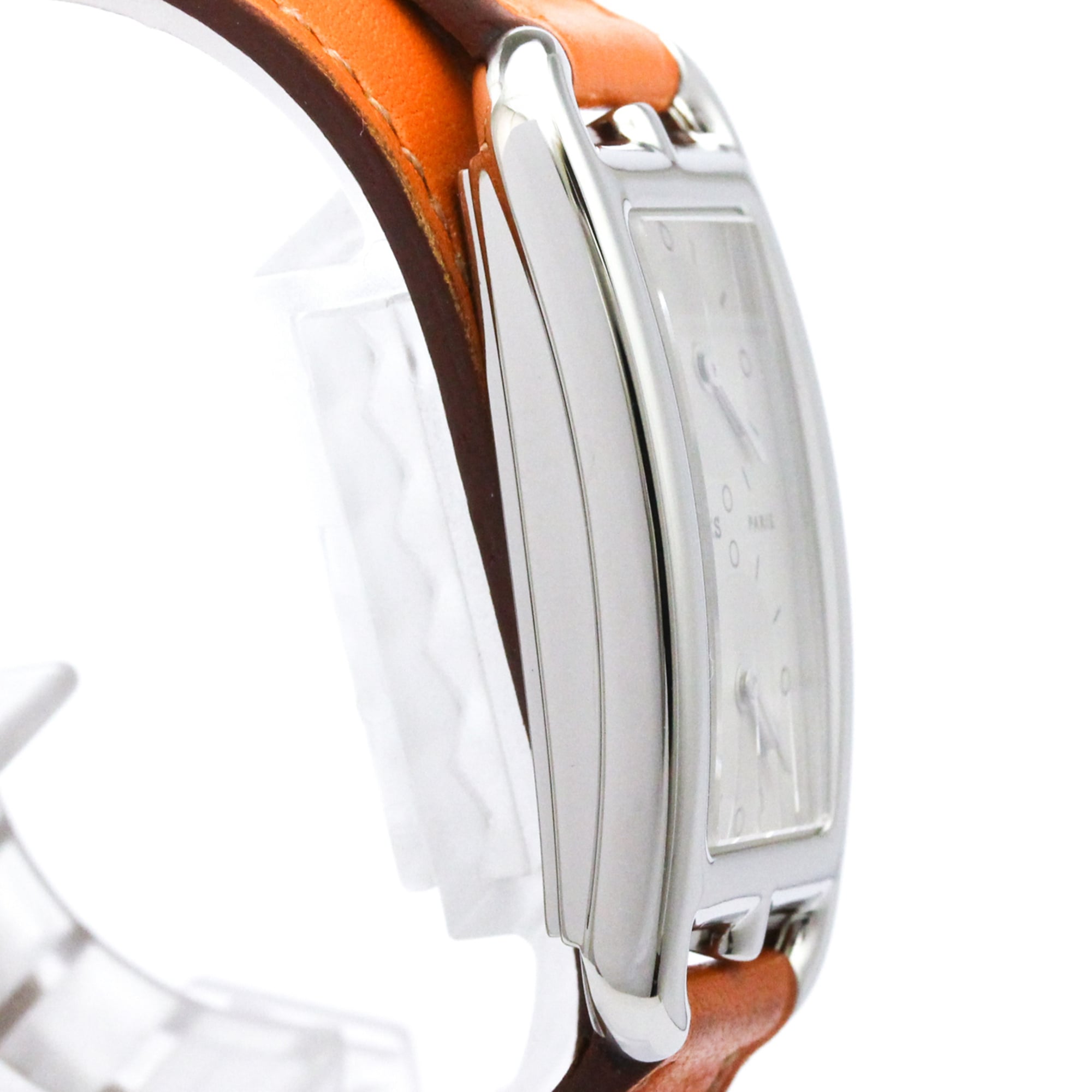 HERMES Cap Cod Deux Zones Steel Double Tour Watch CC3.210 Polished — Very Good