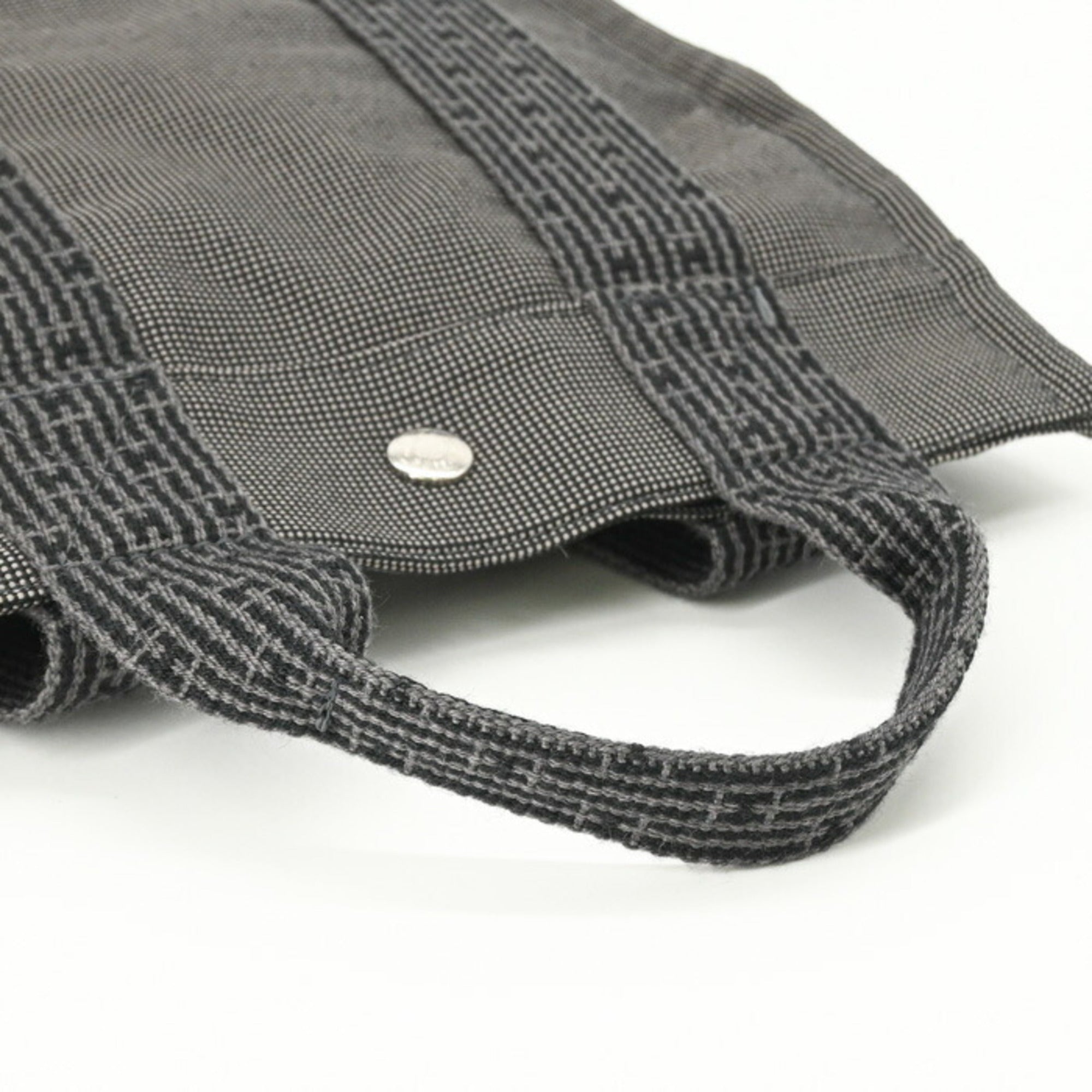 HERMES Hermes Herline Ad PM Canvas Tote Bag Backpack for Men and Women, Gray/Black — Like New