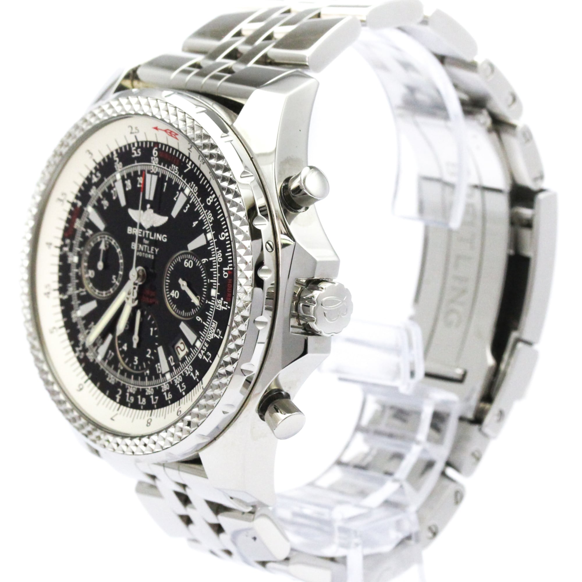 BREITLING Bentley Motors Steel Automatic Mens Watch A25362 Polished — Very Good