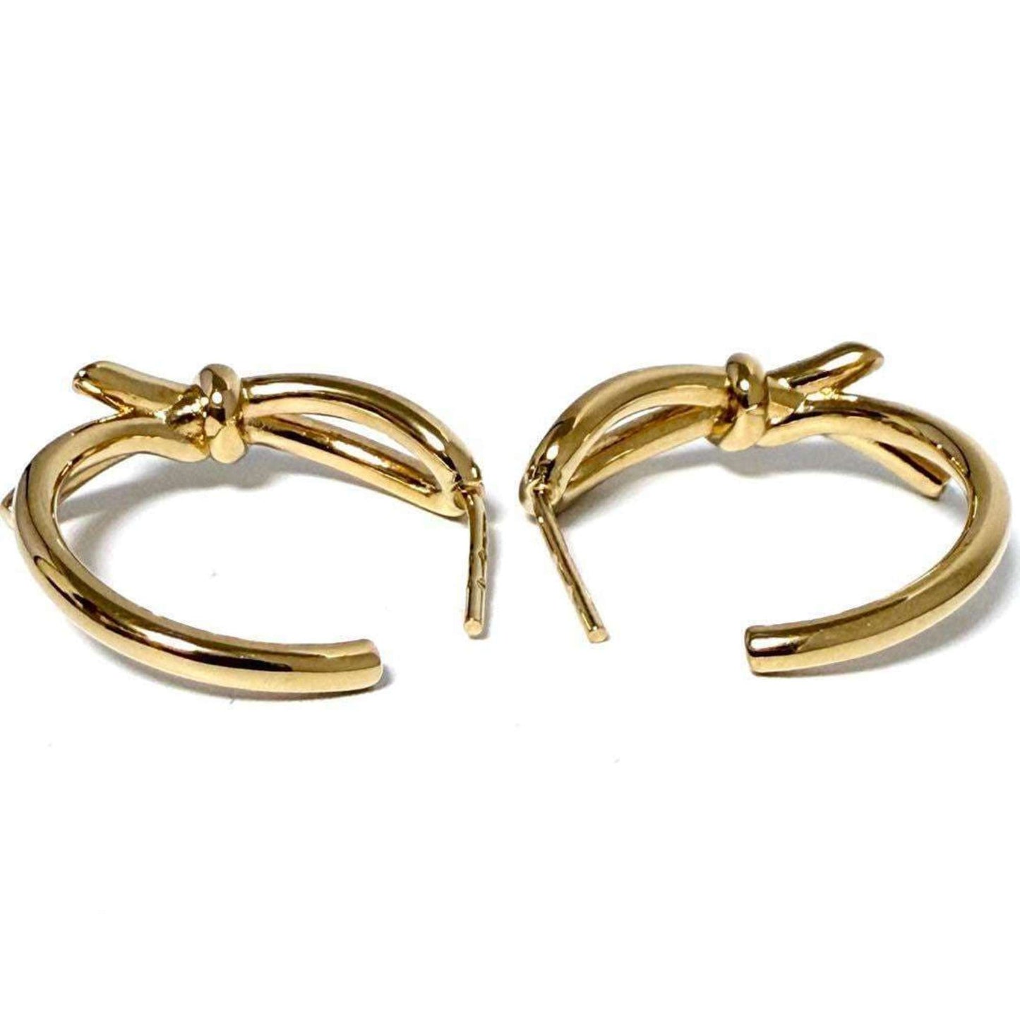 Salvatore Ferragamo Ferragamo Women's Slim Knot Hoop Earrings Ribbon