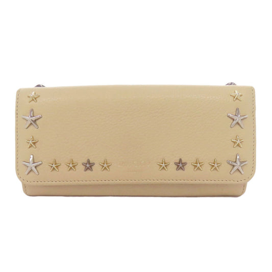 Jimmy Choo Star Motif Long Wallet Leather Women's