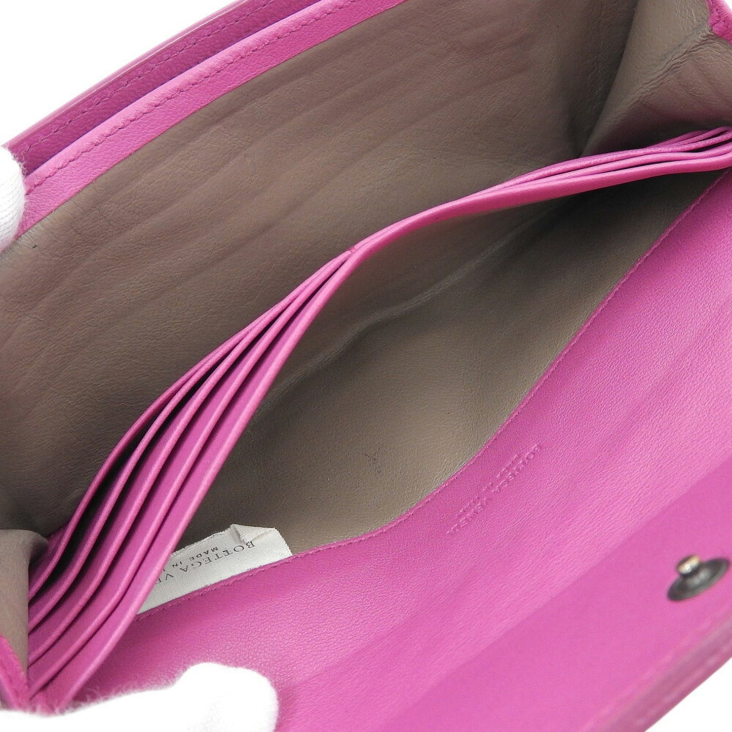 Bottega Veneta Intrecciato Leather Long Wallet in Purple