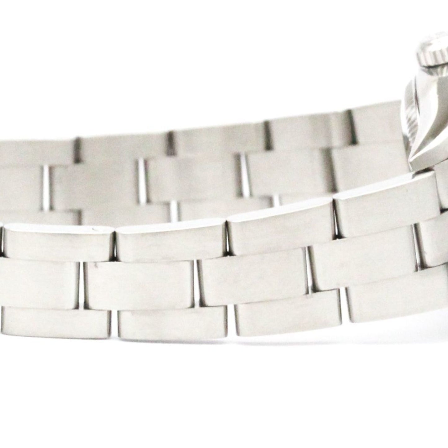 ROLEX Oyster Perpetual 76094 K Serial White Gold Steel Watch Polished