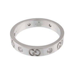 Gucci Icon #17 Ring with Diamonds, 18K White Gold (750) — Like New