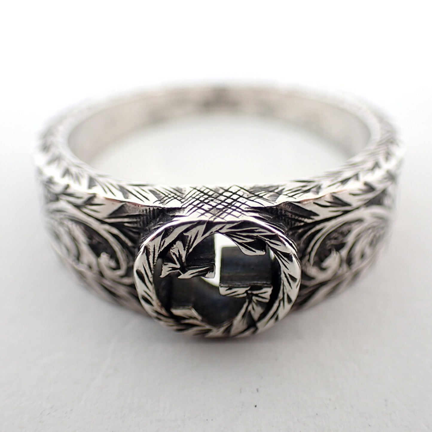 GUCCI 925 Interlocking Ring, size 22