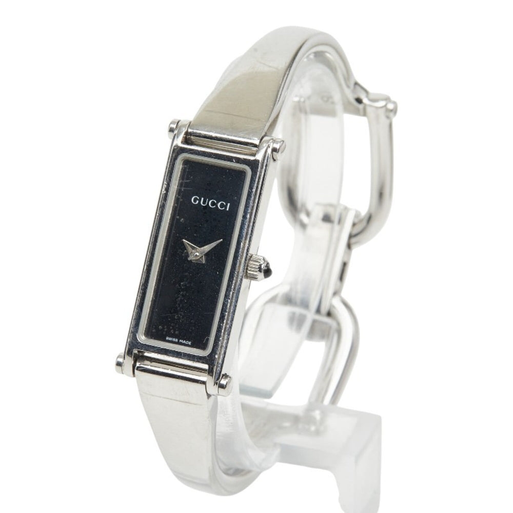 Gucci Bangle Watch 1500L Quartz Black Dial Stainless Steel Women's GUCCI — Good