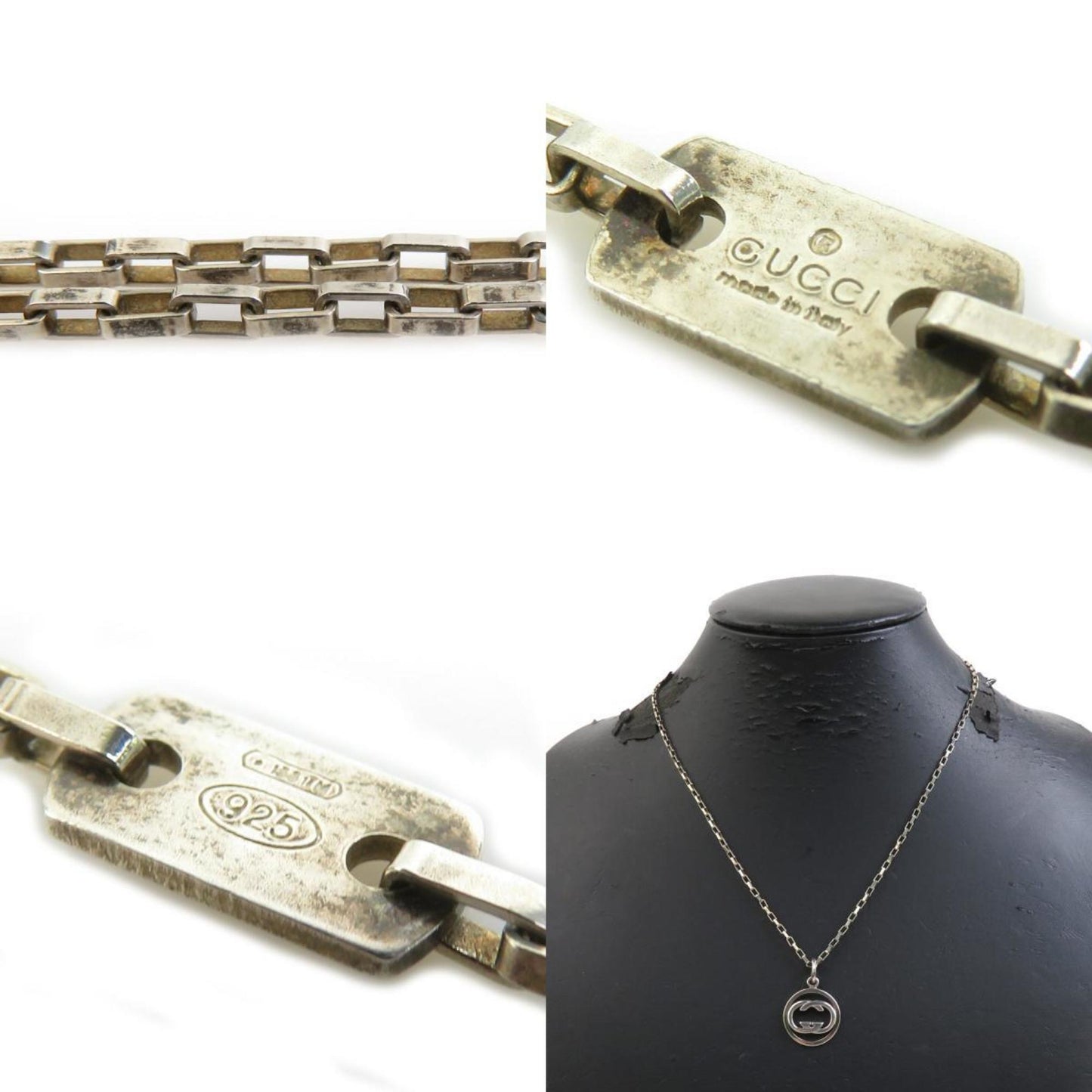 Gucci 925 Sterling Silver Necklace for Men, 56403a