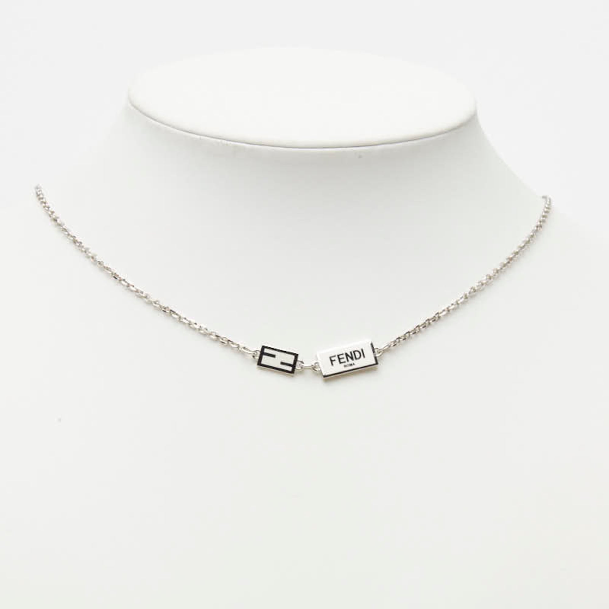 Fendi Logo Plate Necklace 1A0923 Metal Women's FENDI — Like New