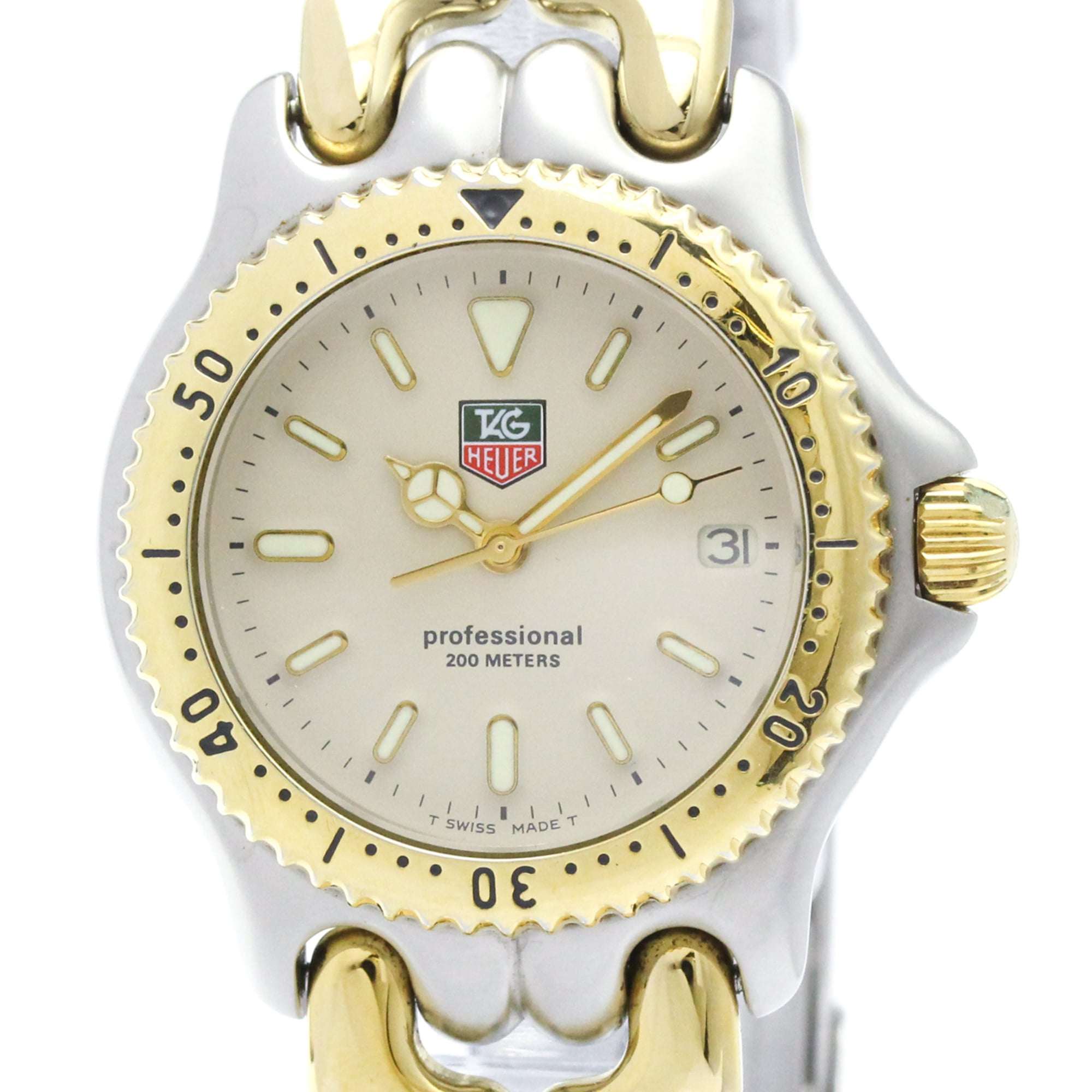 TAG HEUER Sel 200M Gold Plated Steel Mid Size Watch S95.713 — Very Good
