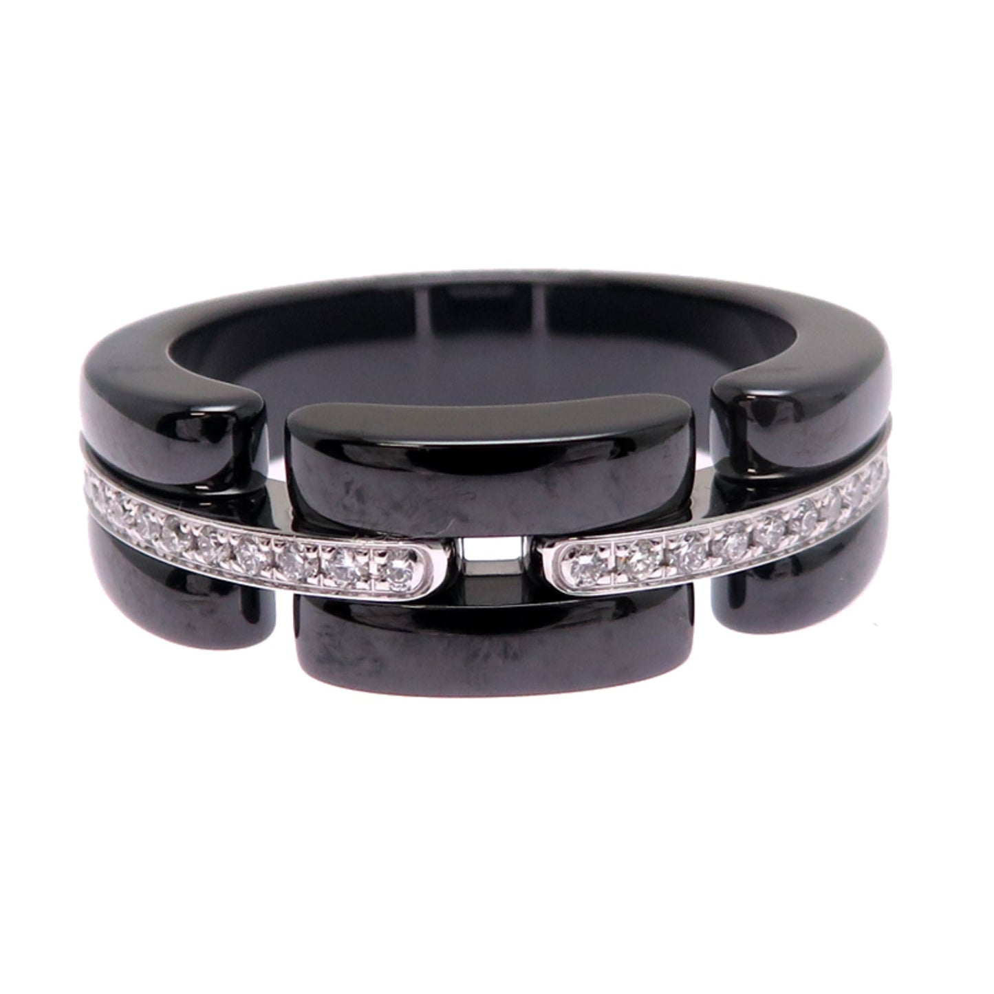 Chanel Ultra Women's Ring J3877 Ceramic Size 13