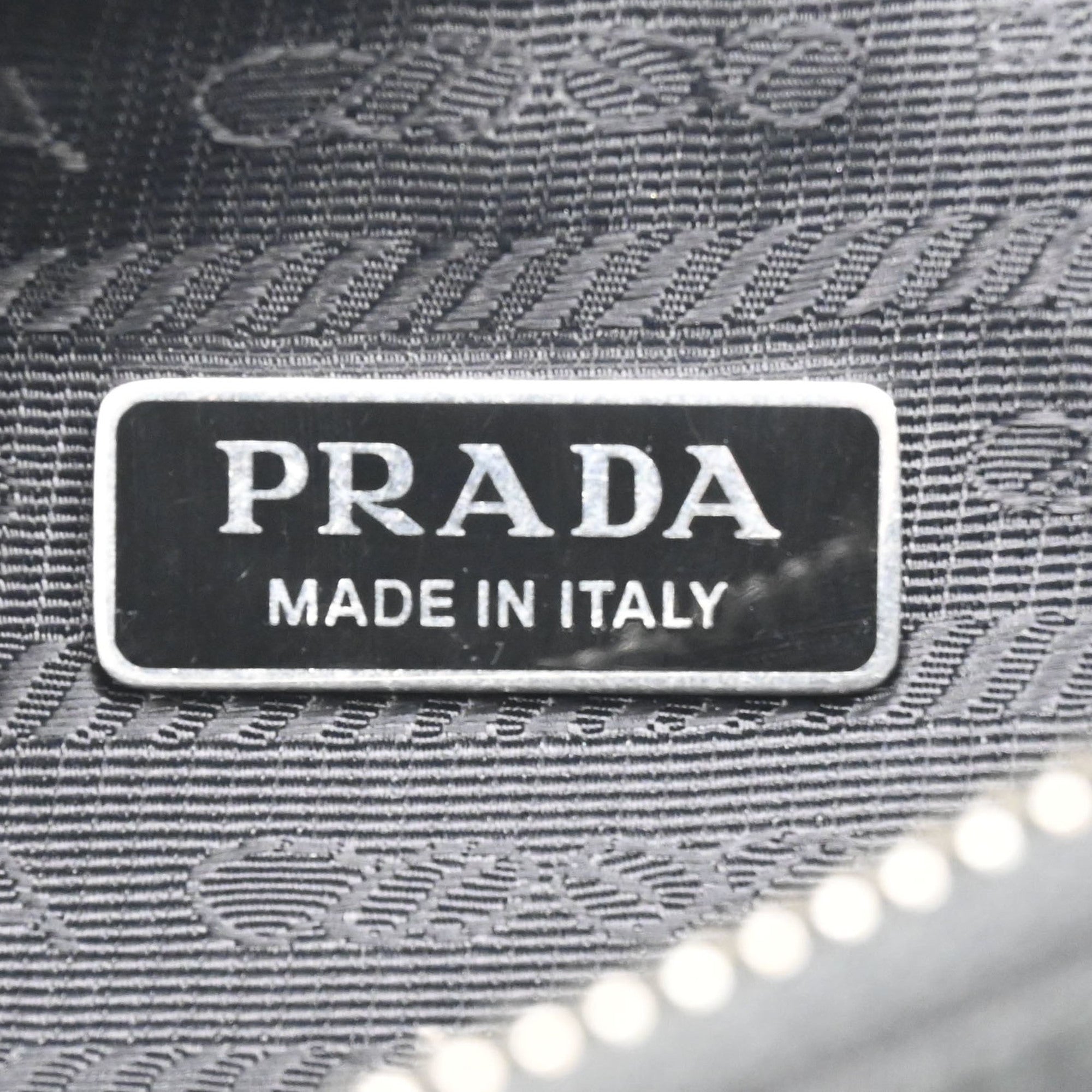 PRADA Tessuto Nylon Leather Shoulder Bag Handbag for Women, Triangle Design, Black IBH204 — Like New