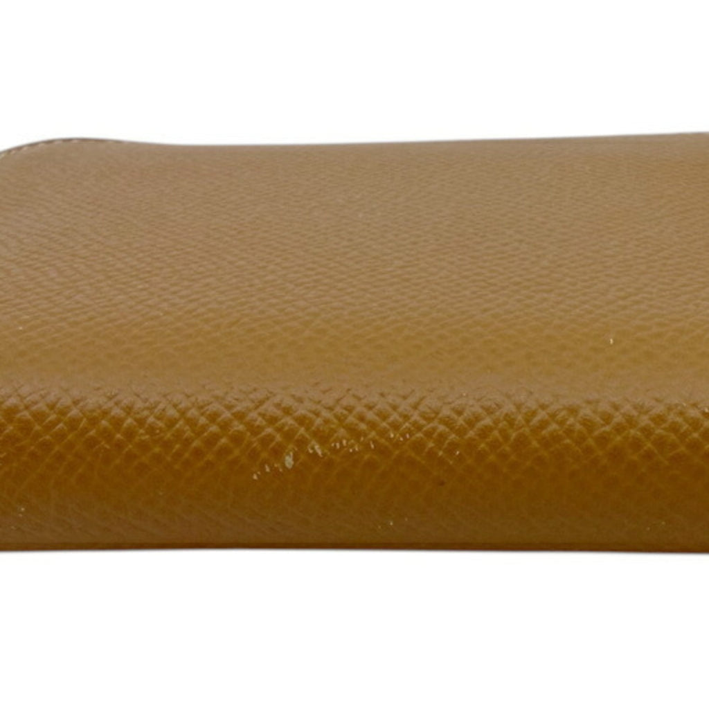 HERMES Azap Compact Silk-in Epson Gold D Stamp 2019 Wallet/Coin Purse Leather Brown Women's/Men's