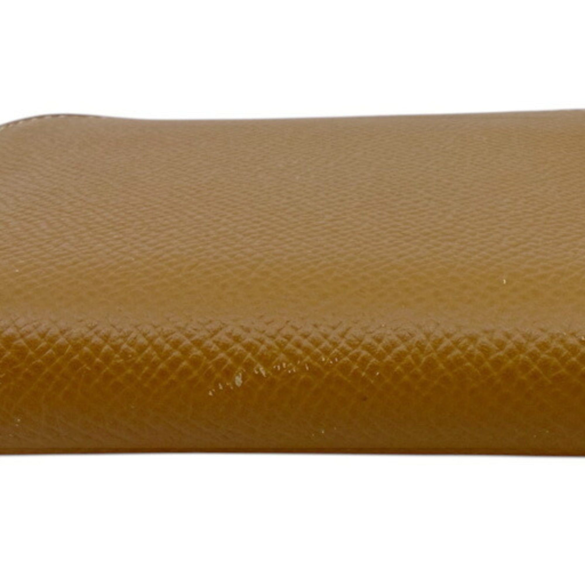 HERMES Azap Compact Silk-in Epson Gold D Stamp 2019 Wallet/Coin Purse Leather Brown Women's/Men's