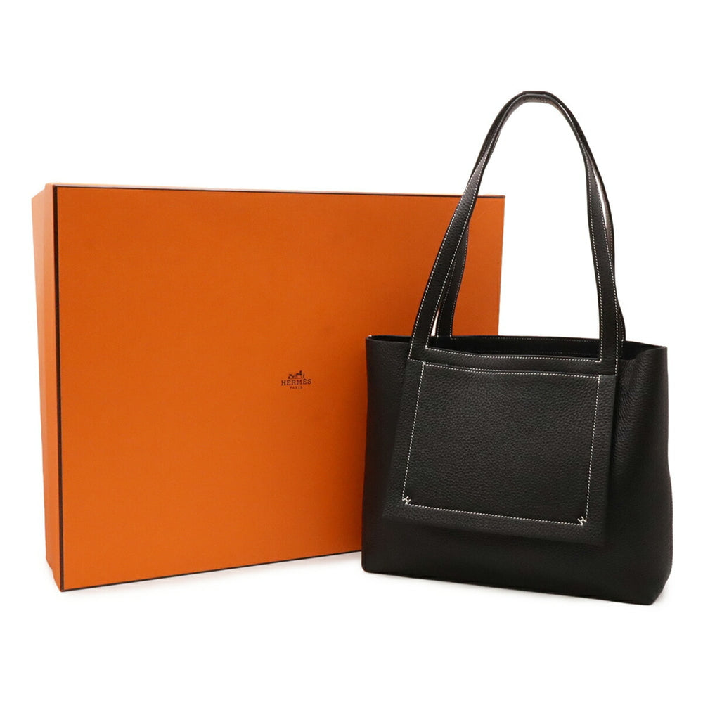 HERMES Cabasellier 31 Tote Bag Shoulder Taurillon Clemence Leather Black with W Stamp — New - Store Return