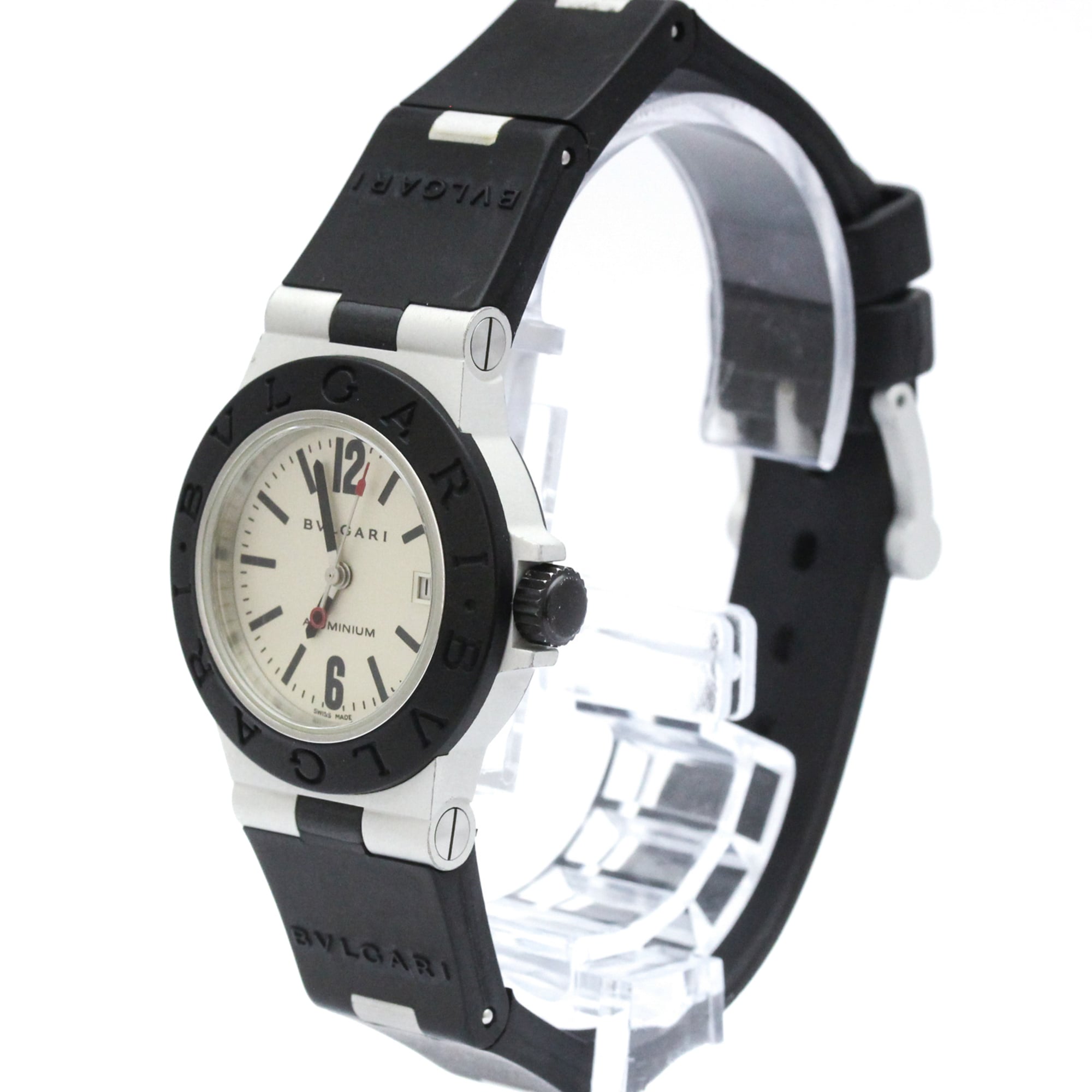 BVLGARI Aluminum Rubber Quartz Ladies Watch AL29A — Very Good