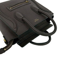 CELINE Luggage Nano Shopper Leather 2-way Handbag Shoulder Bag Mini Tote Brown 42681 — Like New