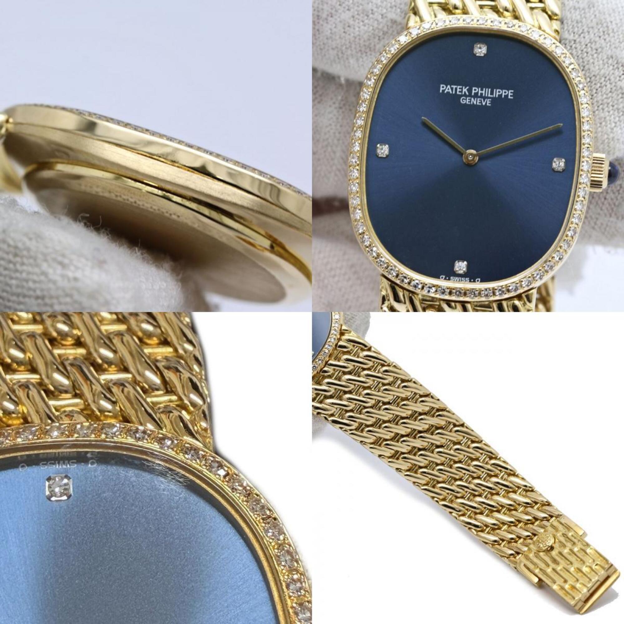 PATEK PHILIPPE Golden Ellipse Diamond 3849 17J Boys' Watch Men's/Women's 18K Yellow Gold 40474 — Very Good