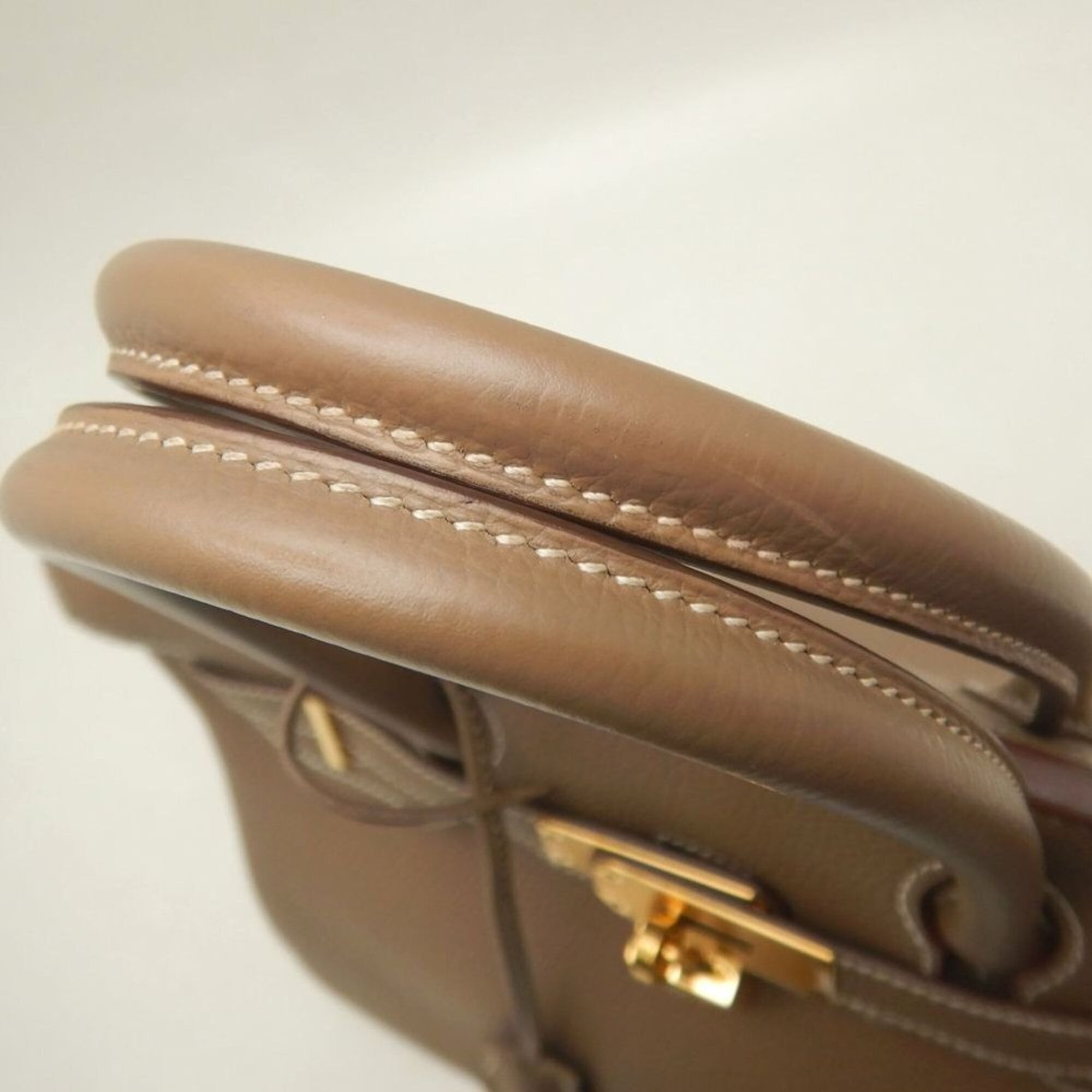 HERMES Birkin 30 Handbag, Togo Leather, Etoupe, Women's, 254088 — Like New