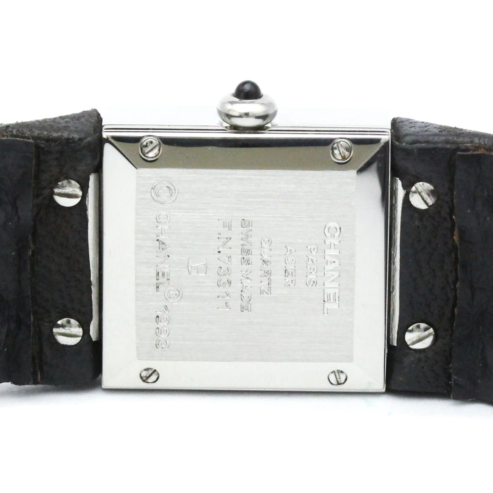 CHANEL Matelasse Steel Leather Quartz Ladies Watch H0116 Polished — Very Good