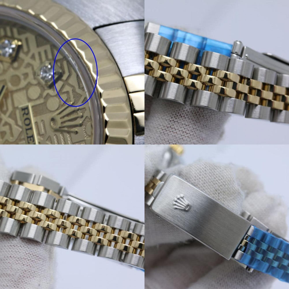 ROLEX Datejust 10P Diamond 79173G Women's Watch SSx18K Yellow Gold 40464 — Good