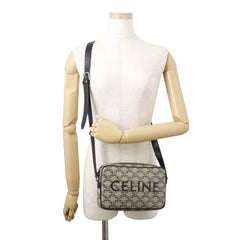 Celine Triomphe Horizontal Medium Shoulder Bag, Handbag 194502, Black — Like New