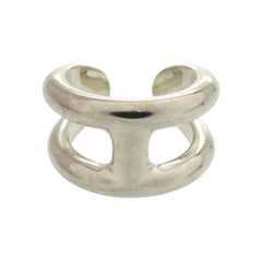 Like new Hermès Osmos PM 25X016911, 925 silver, approximately size 13, silver ring, 0580, HERMES — Like New