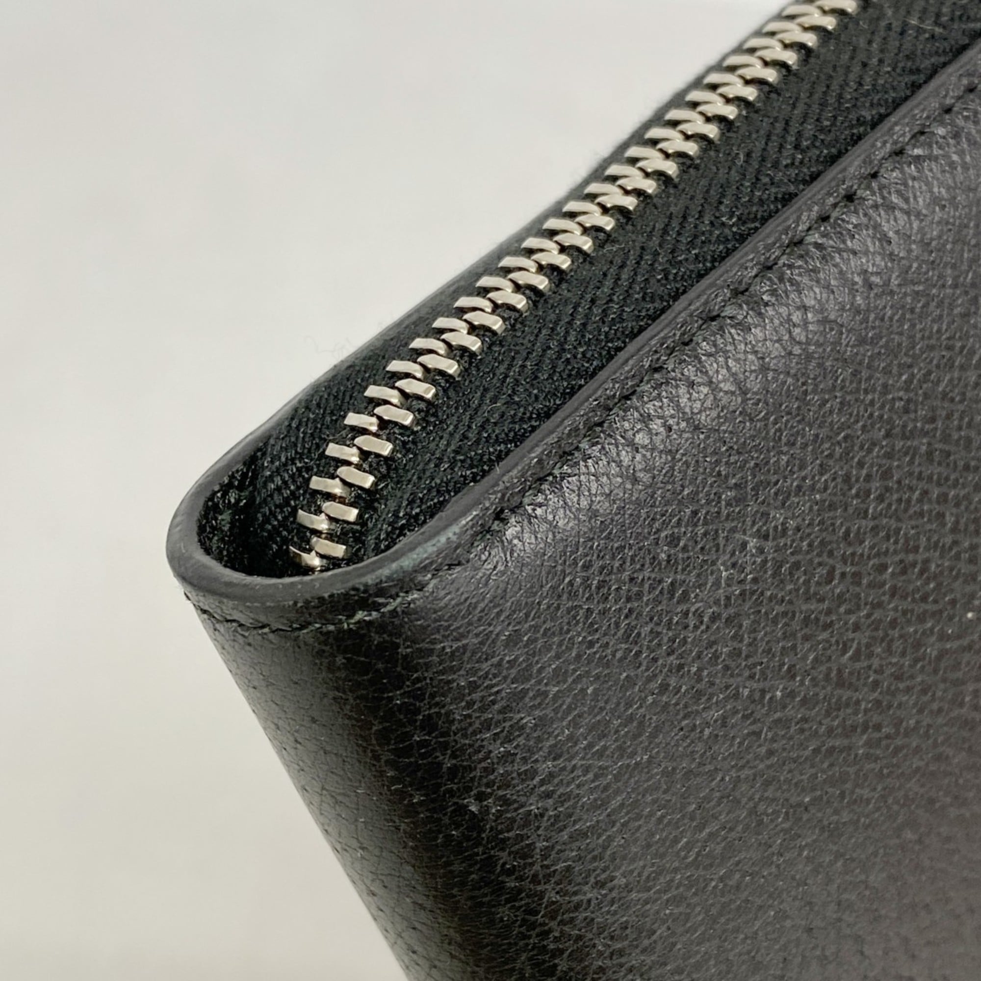 Gucci Long Wallet 408831 Canvas Black Men's